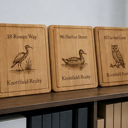 Customized engraved cutting boards for families and memorials