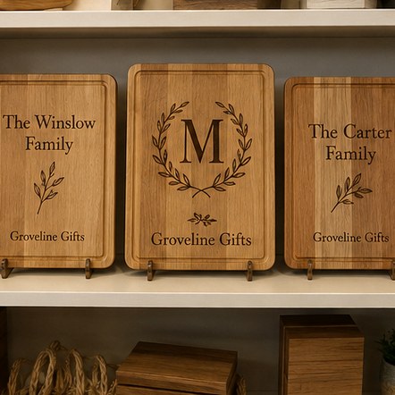 Customized engraved cutting boards for housewarmings and hosts
